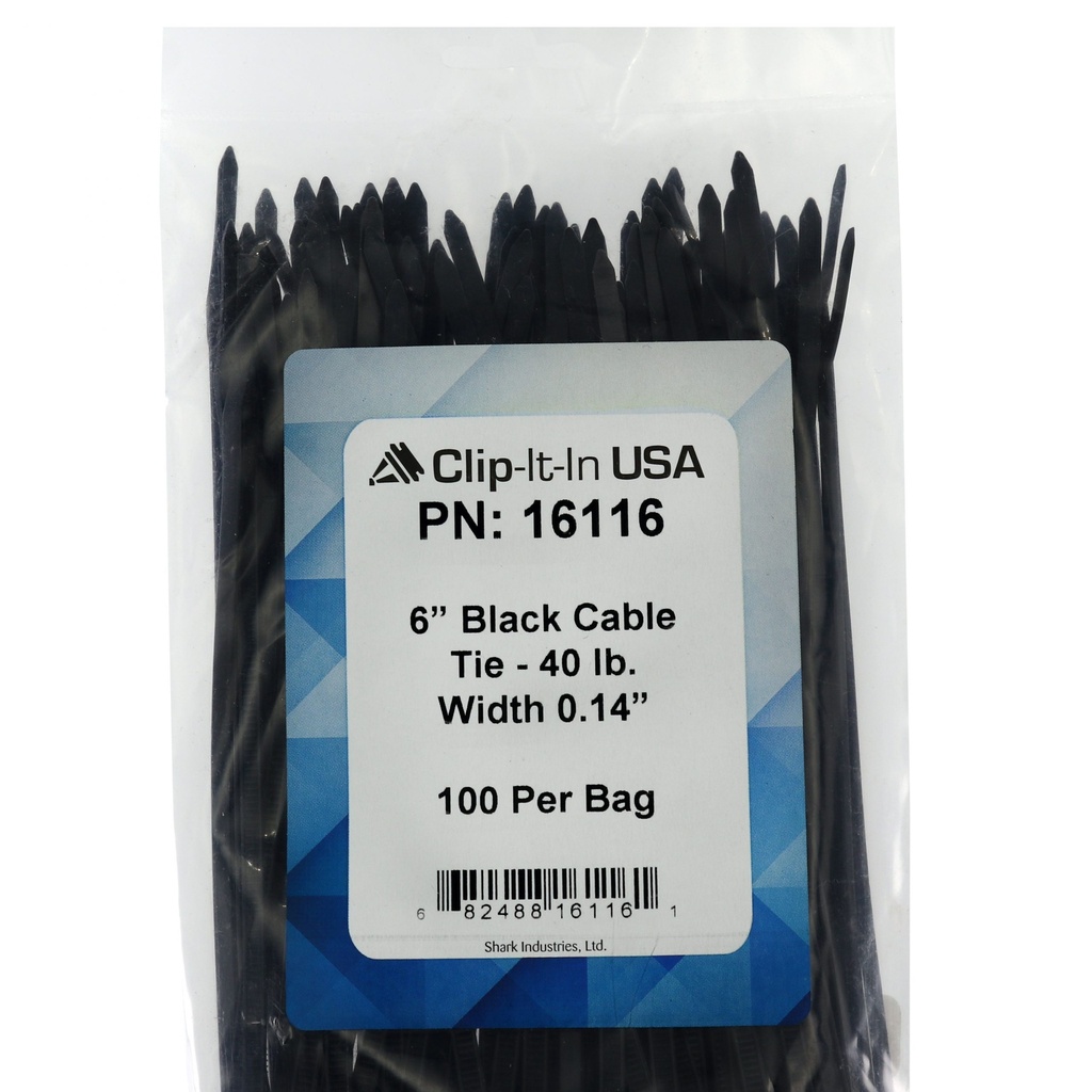 6in Cable Ties Black (100pk)