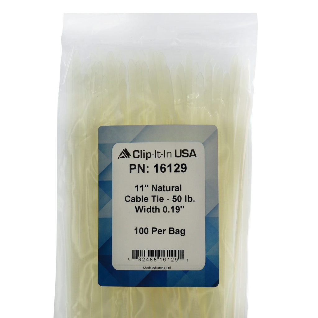 11" Natural Cable Tie - 100 PK